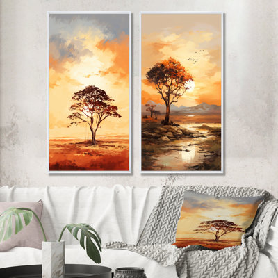 «African Tree Essence», ensemble de 2 reproductions d'art sur toile