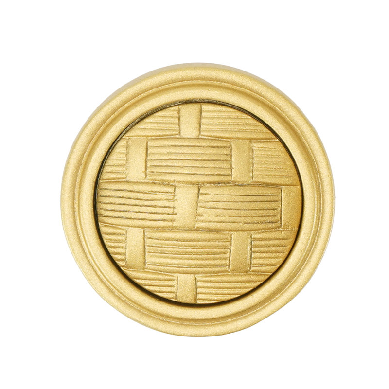 Spectra Weaves knob in gold finish, Gold