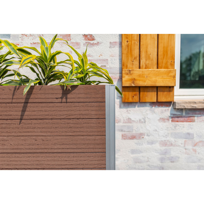 Urbana Planter Box, 33" H x 56" W x 16" D, Light Brown