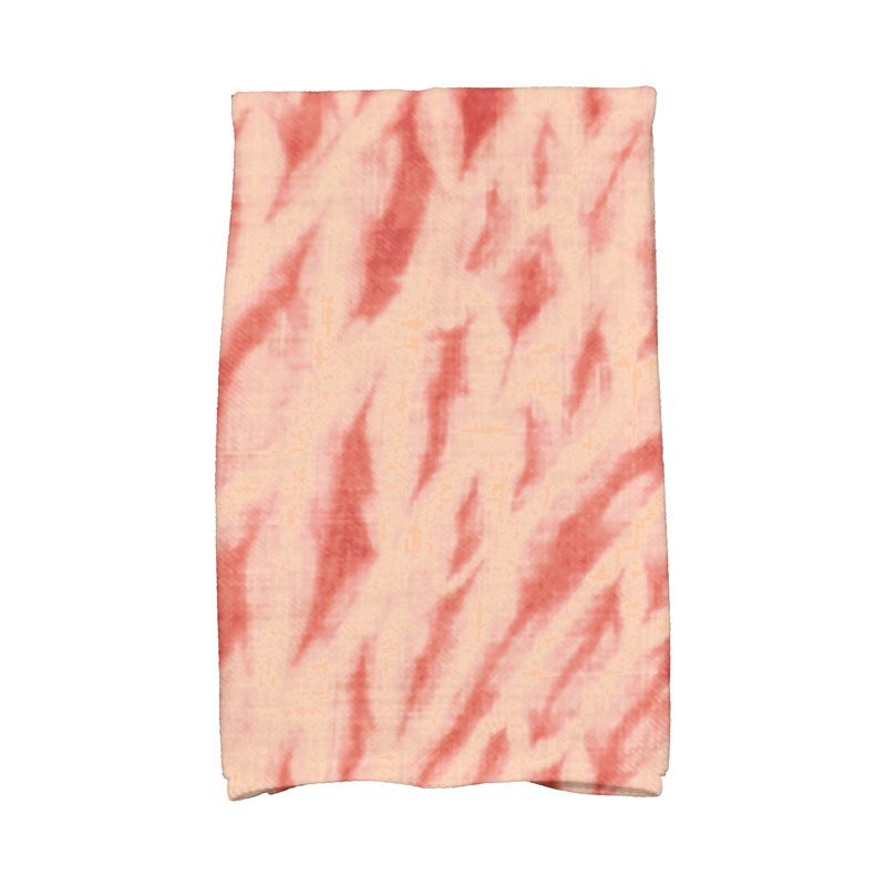 Débarbouillette à imprimé fantaisie Shibori, Corail