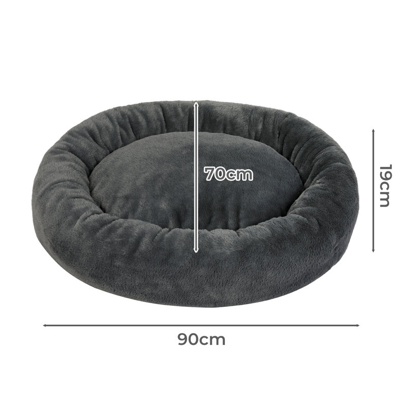 Faux Fur Pet Bed, 19cm H x 70cm W x 90cm D