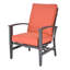 Ensemble de 5 chaises de patio et foyer d'extérieur au gaz brun 42 po