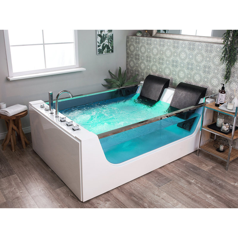 Depuy 1800mm x 1070mm Whirlpool Acrylic Bathtub with Tap