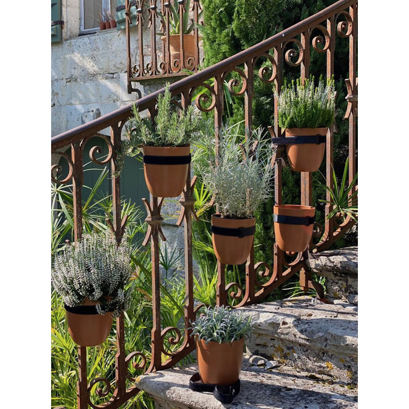 Ethelwyn Railing Planter, Terracotta