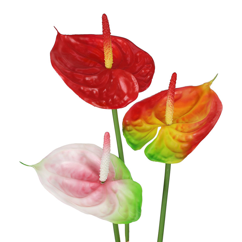 Tige de fleur artificielle artificielle Real Touch, Rose vert
