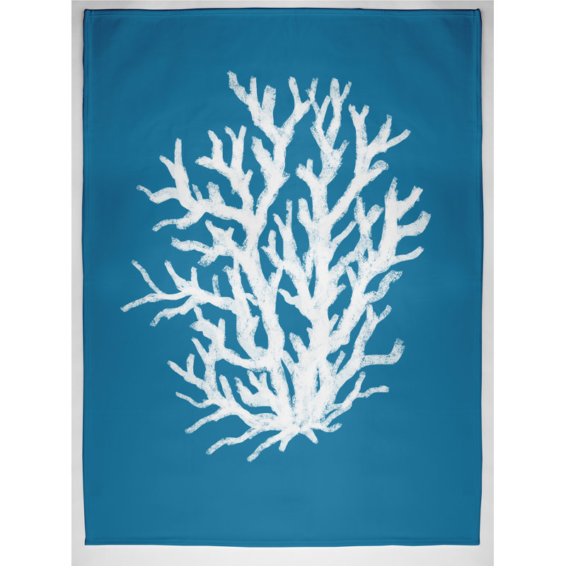 Jeté en molleton de polyester Coral Reef, L 60 po x l 50 po x P 0,5 po, Motif cachemire