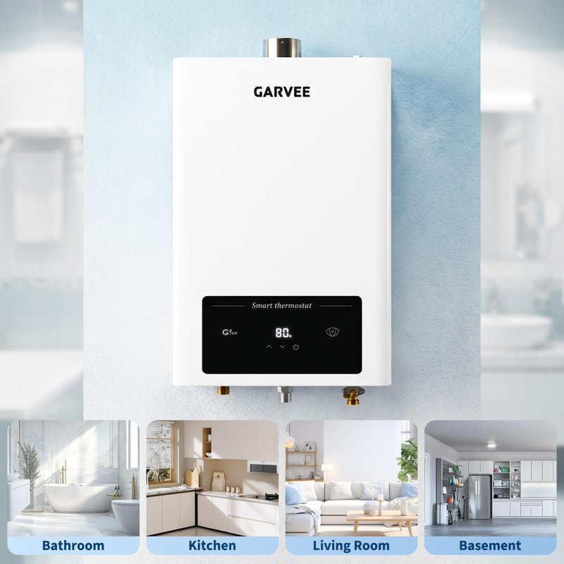 Chauffe-eau au gaz sans réservoir, eau chaude instantanée pour toute la maison, GPL, 12L