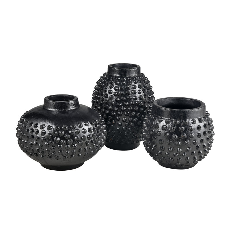 Vase Dorus - Grand noir, Noir