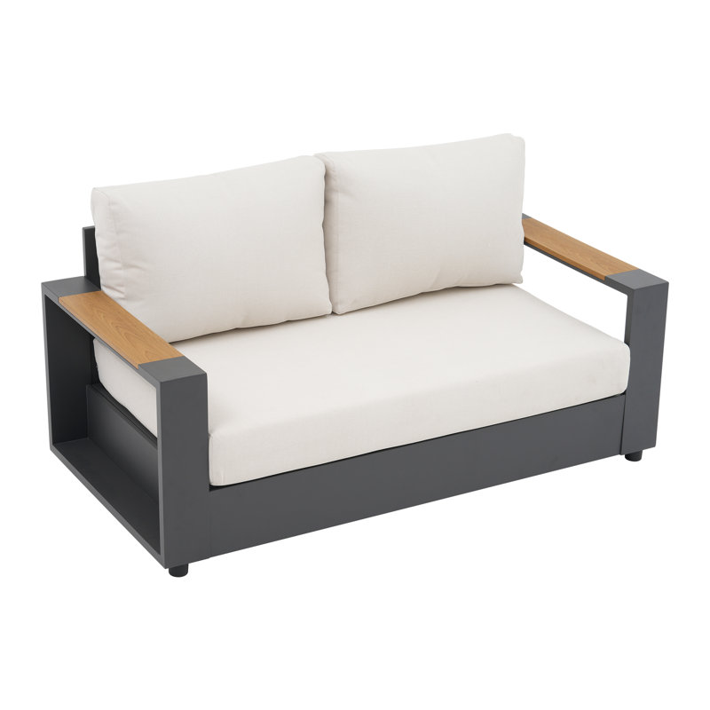 Causeuse de patio avec coussins