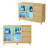 47.2"W 3-drawers Sideboard With Glass Door & 3-color LED Light-1663611319