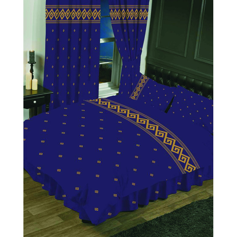 ATHENS Madrid Purple Yellow 144 TC Duvet Cover Set, Single Duvet Cover + 1 Standard Pillowcase