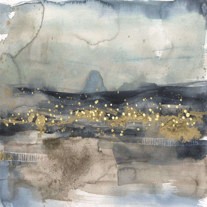 Golden Light On The Horizon II by Jennifer Goldberger - Wrapped Canvas Painting, 30cm H x 30cm W