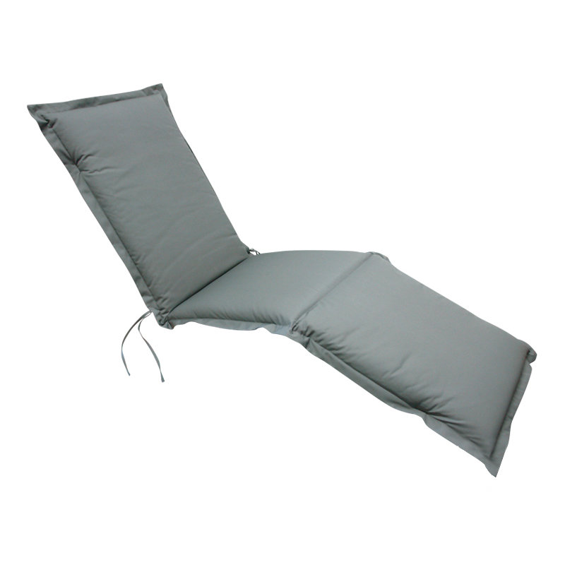 Afrin Lounger Cushion, Grey, 9cm H x 62cm W x 195cm D