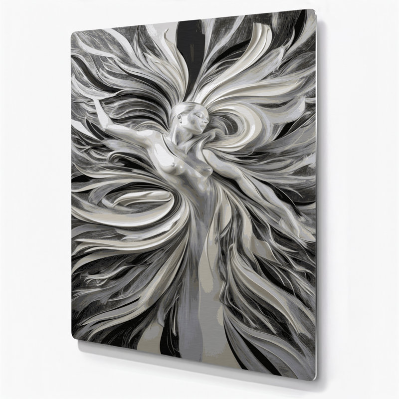 Art mural abstrait gris 58