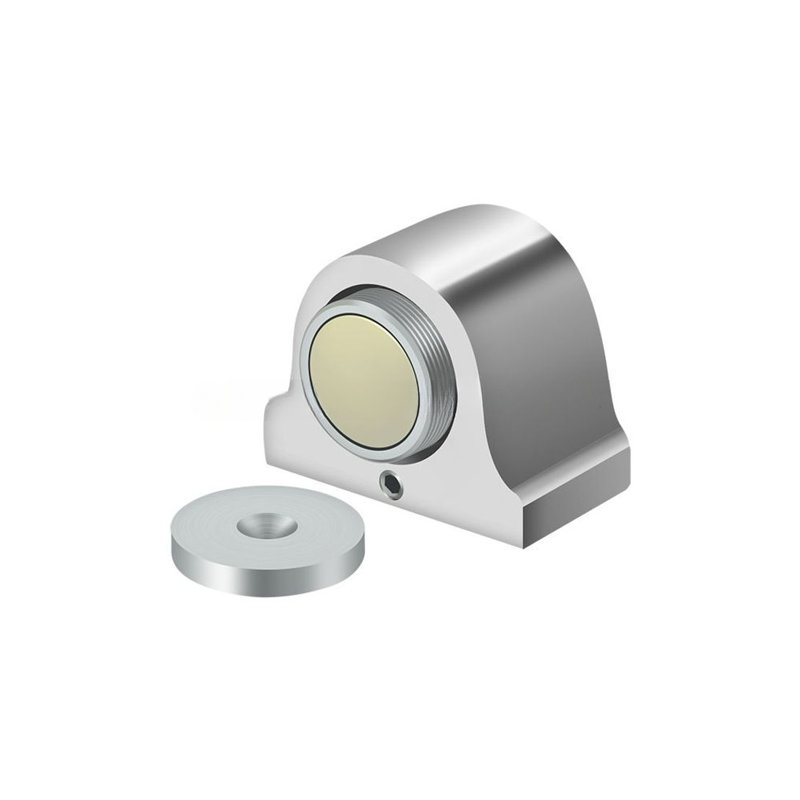 Arrêt de dôme magnétique Deltana DSM125U32; Finition brillante en acier inoxydable, Acier inoxydable brillant