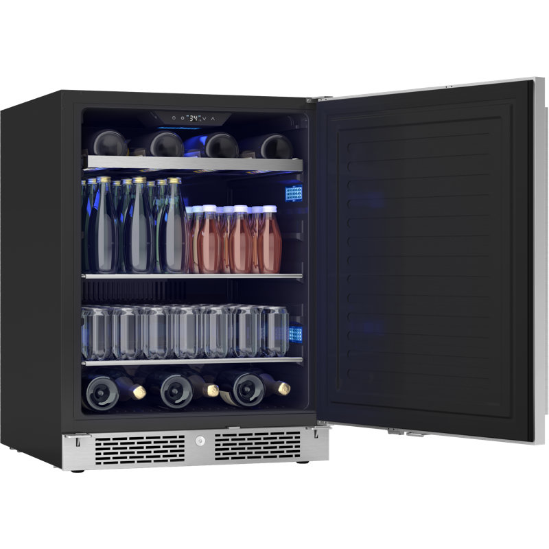 Presrv 24" 112 Cans (12 oz.) Convertible ADA Beverage Refrigerator with Wine Storage