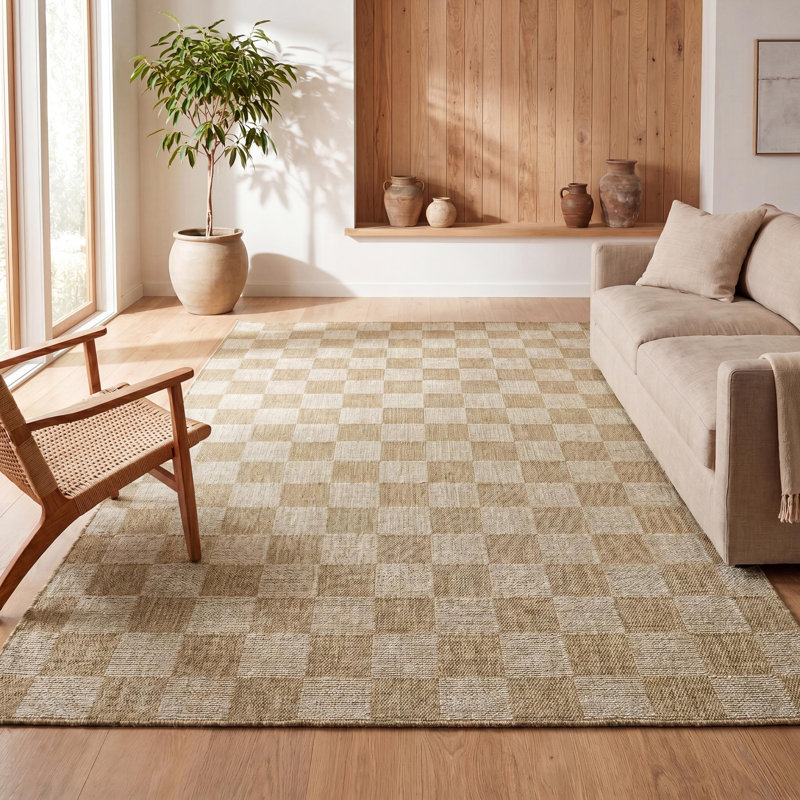 Tapis intérieur / extérieur Mason, Naturel / Beige, Rectangle 7 pi 9 po x 10 pi