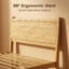 Structure de lit simple en bambou naturel de 14 pouces de taille XL, lit plateforme robuste de style moderne de ton chaud avec tête de lit inclinée ergonomique à 98 °, sans grincement, aucun sommier tapissier requis-770270211