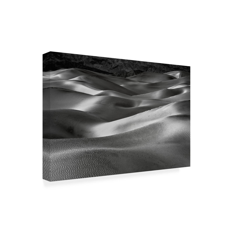 Art mural sur toile tendue - «Jon Valley Dunes in Contrast» de Jon Evan pour décoration de salon, de chambre à coucher ou de bureau - 22 x 32