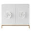 42" Fleur Textured Finished Hall Chest in Milky Mushroom with Soft Gold Base