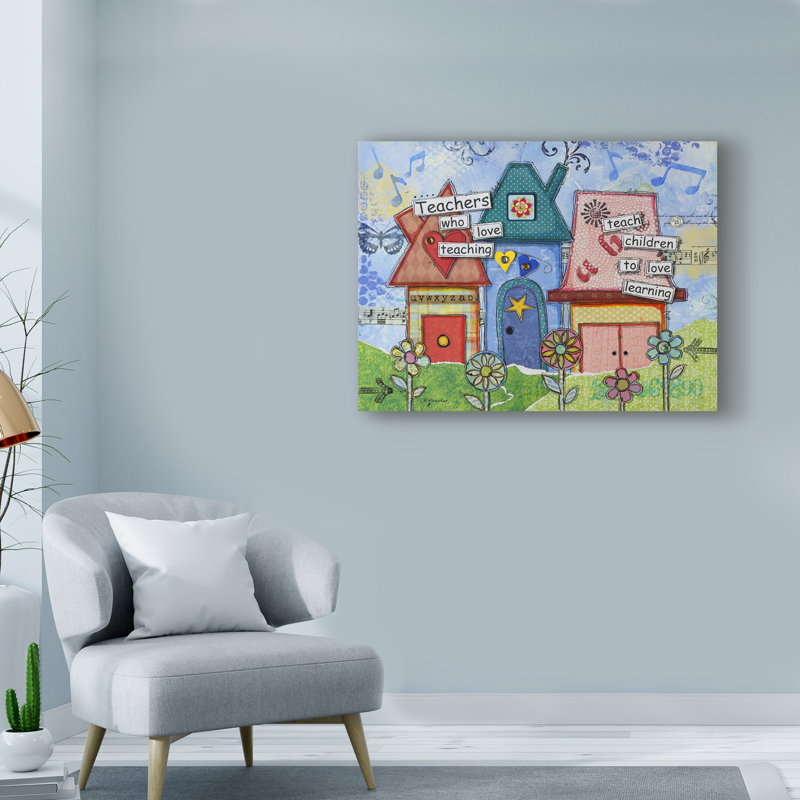 « school days », reproduction d’impression sur toile tendue, H 14 po x l 19 po x P 2 po