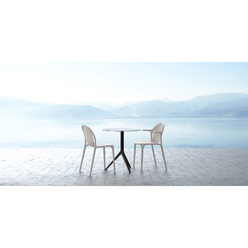 Brooklyn Stacking Patio Dining Side Chair, Tortora