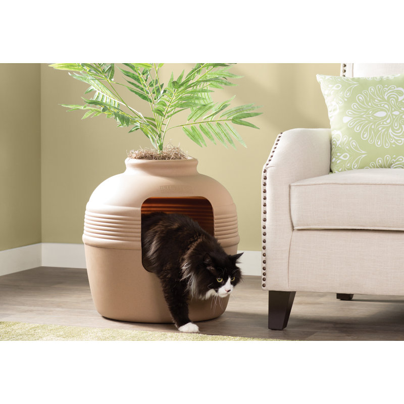 Lipton Covered Hidden Cat Litter Box with Decorative Planter