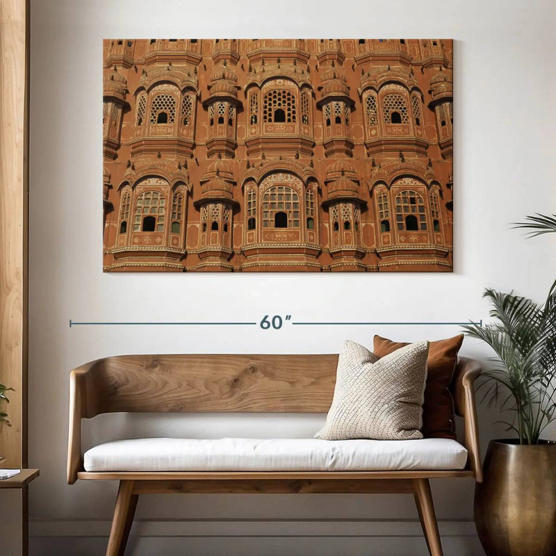 Kavia Hawa Mahal Architecture, H 34 po x l 51 po