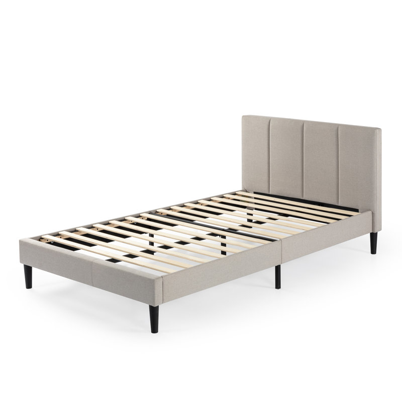 Daneshia Upholstered Platform Bed, Beige, King