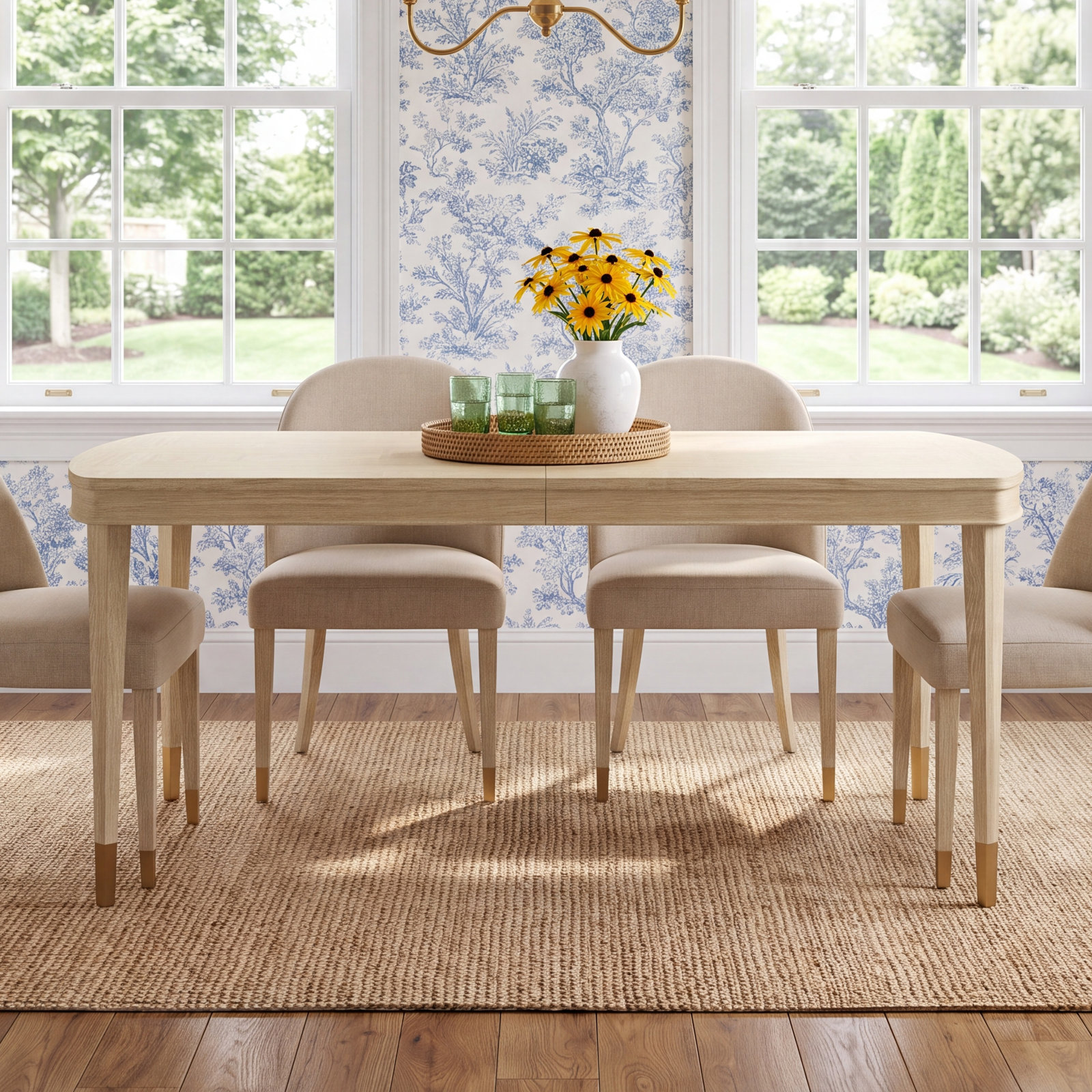 Eave Sundrenched 82'' Extendable Oval Dining Table