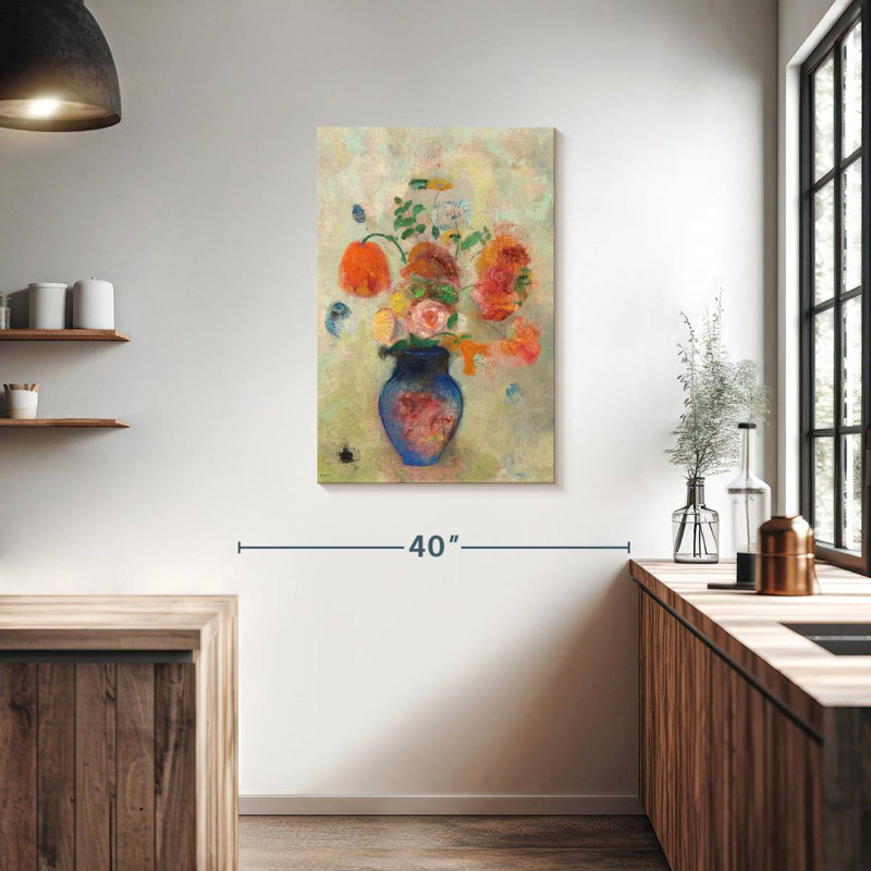 Grand vase Harnek avec fleurs 1912, H 36 po x l 24 po