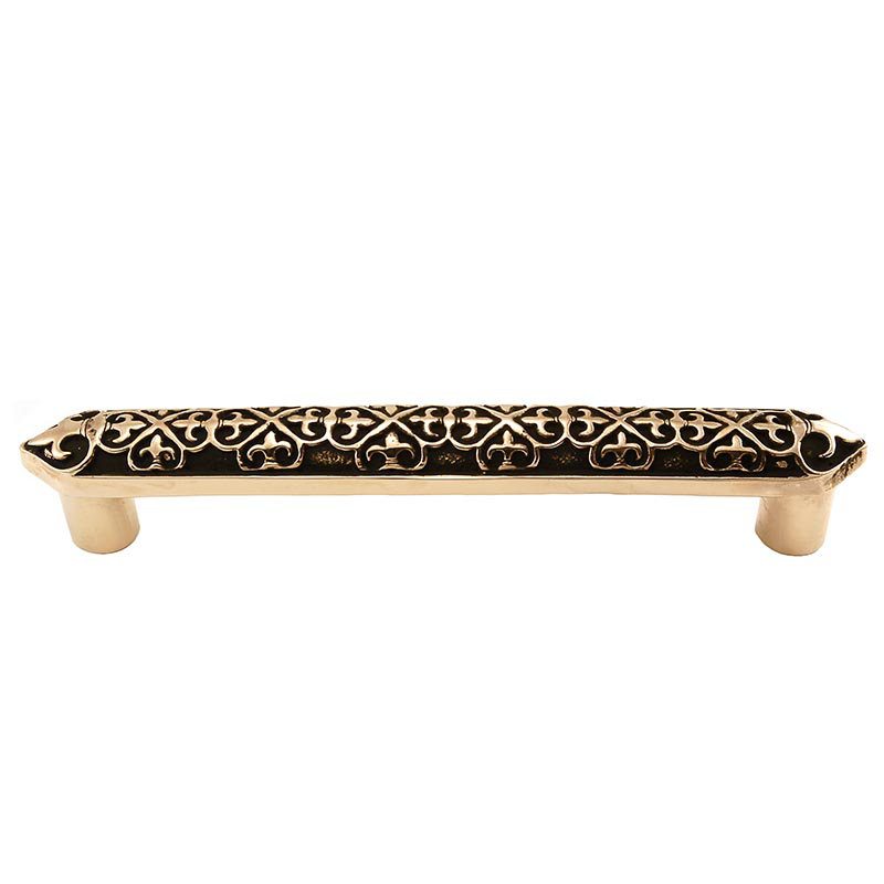Fleur De Lis Bar / Handle Pull, Antique Gold