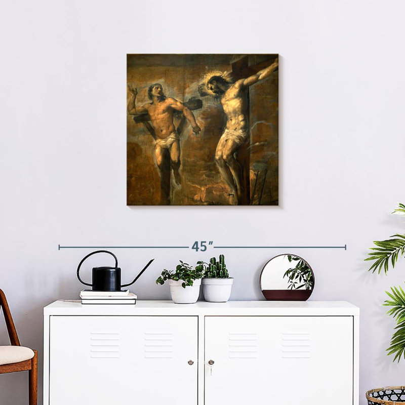 Leisha Christ et le bon voleur, H 24 po x l 24 po