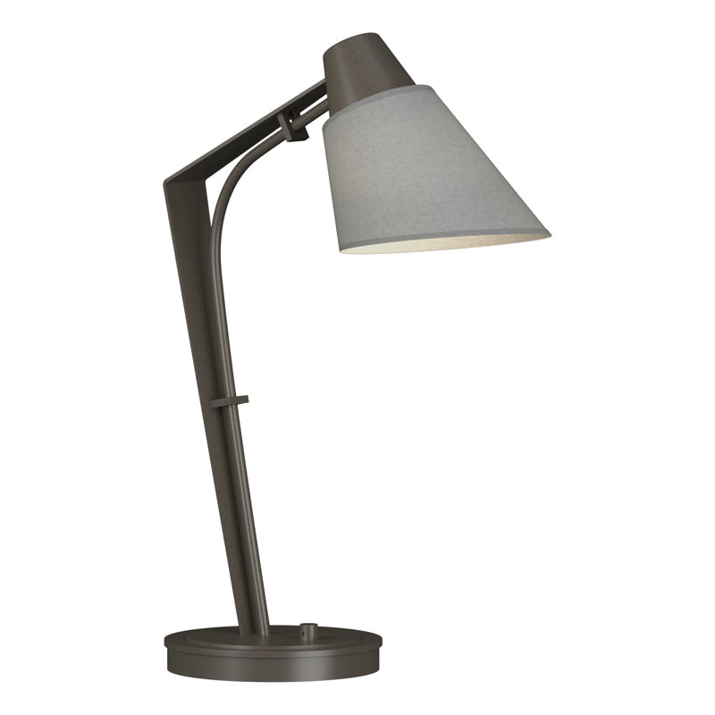 Reach 21.9" Desk Lamp, Flax, Vintage Platinum