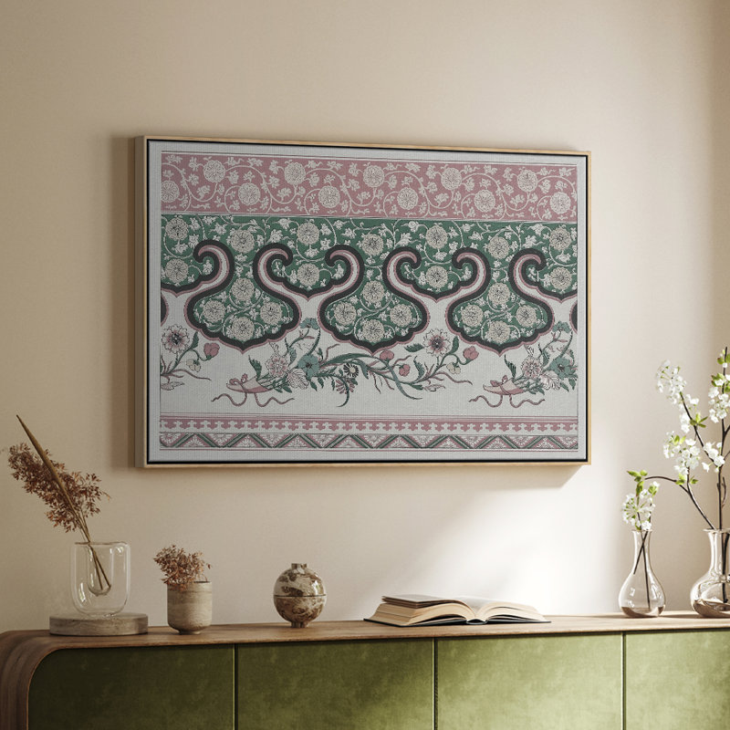 Abstrait rétro - XXIX, Toile naturelle avec cadre flottant, H 25 po x l 37 po x P 2 po