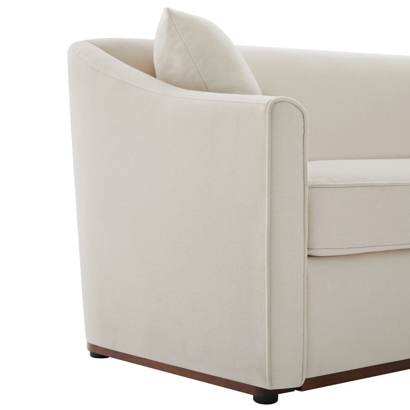 Canapé rembourré 3 places moderne 75,78 ", Beige