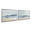 Ensemble de 2 toiles tendres bord de mer, cadre noir, 32 po x 48 po