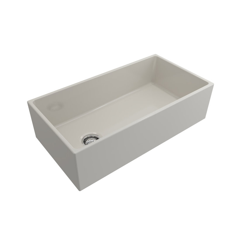 36'' L Farmhouse Kitchen Sink, Biscuit