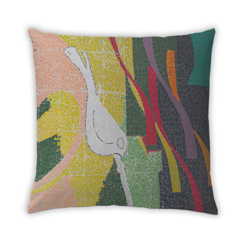 Abstract Mosaic 10 Throw Pillow, Synthetic