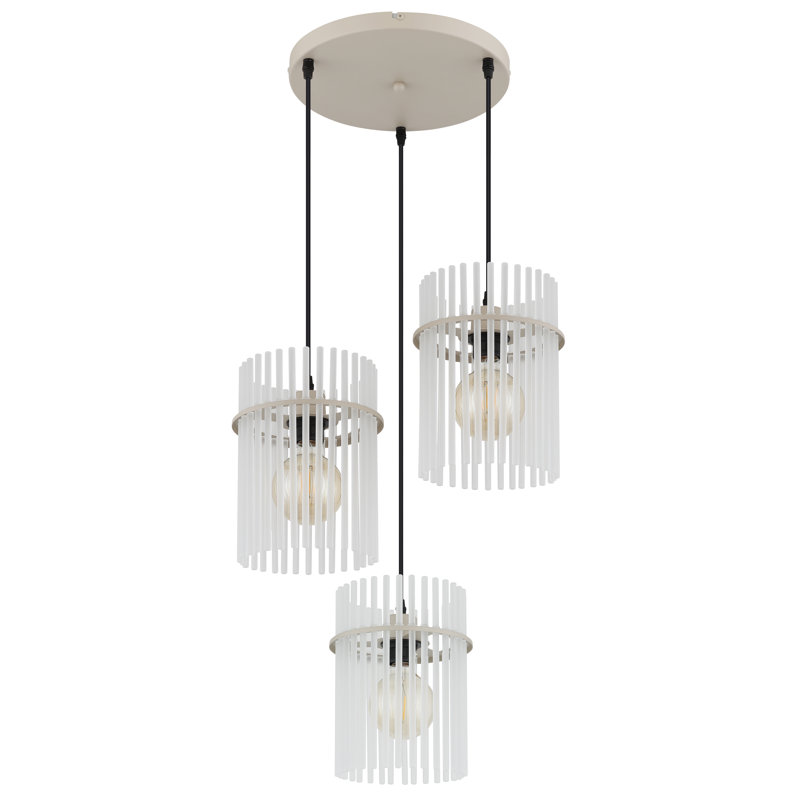 Suelyn 3 - Light Natural Geometric Pendant