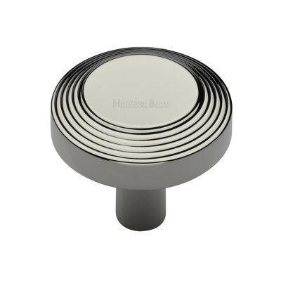 Heritage Brass Cabinet Knob Ridge Design
