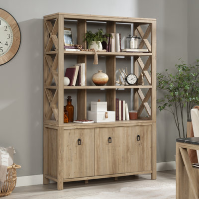 Bork Bookcase, Khaki Pine Finish