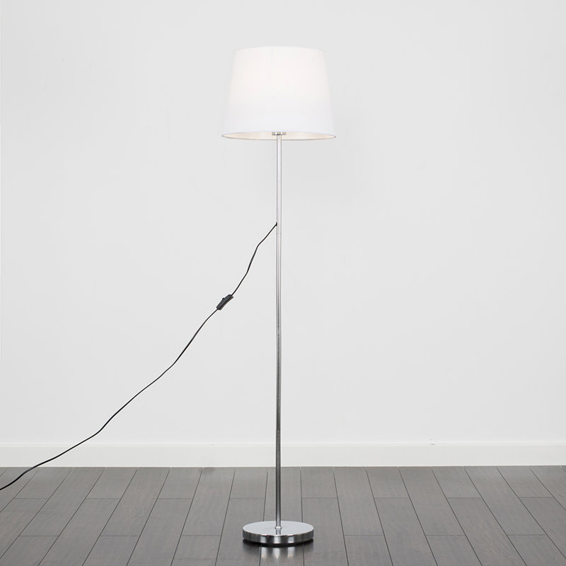 Gurpreet 154cm Traditional Floor Lamp, Chrome, Blue, Yes