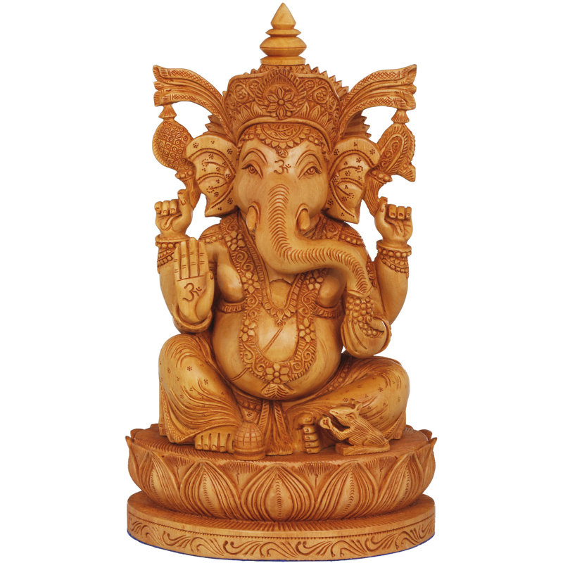 Bénédiction Ganesha assise sur un lotus