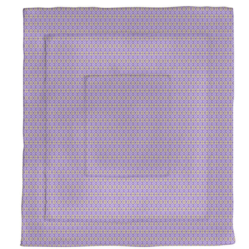 Édredon simple réversible Katelyn Elizabeth Diamonds, Édredon simple TG, Mauve / Jaune