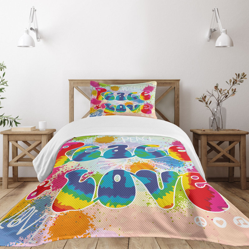 Multicolor Twin Polyester Kids Bedspread Set