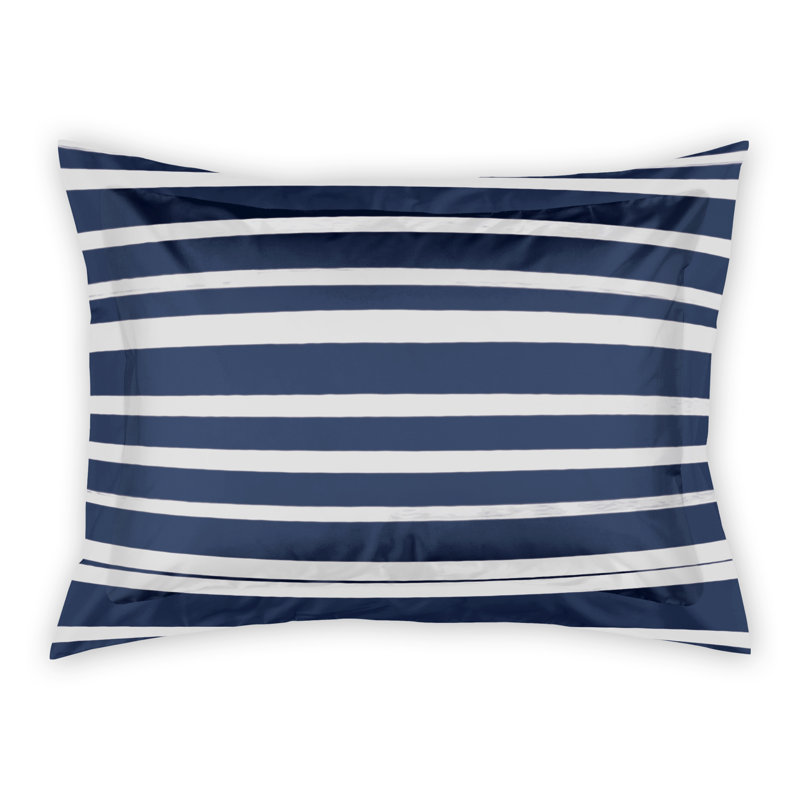 Coolest Polyester Striped Sham Set, Blue