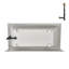 Baignoire en alcôve en acrylique blanc brillant avec drain extérieur 66 po x 32 po Streamline-101699449