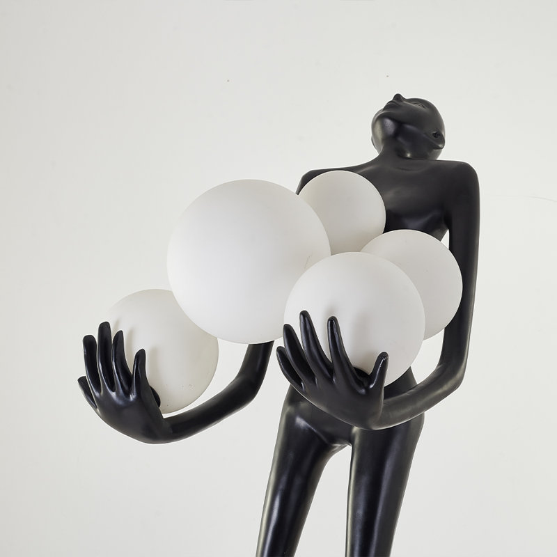 71'' Black Novelty Floor Lamp