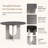 Modern 5-Piece Solid Wood Dining Table Sets For 4, Kitchen Table Set With 4 Upholstered Chairs-1162023895